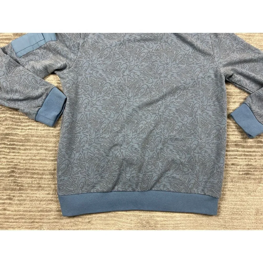 Reel Life‎ Sweater Mens Medium Blue Geometric Longsleeve Outdoors Casual